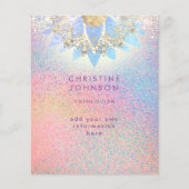 Ästhetische farbige Imitate Glitzer Flyer (Vorne)