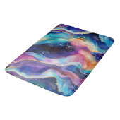 Ästhetische, farbige Regenbogen-Age-Glitzer-Textur Badematte (Schrägansicht)