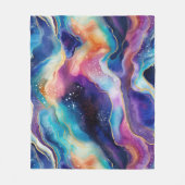 Ästhetische, farbige Regenbogen-Age-Glitzer-Textur Fleecedecke (Vorderseite)