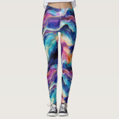 Ästhetische, farbige Regenbogen-Age-Glitzer-Textur Leggings (Vorderseite)