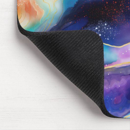 Ästhetische, farbige Regenbogen-Age-Glitzer-Textur Mousepad (Ecke)