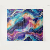 Ästhetische, farbige Regenbogen-Age-Glitzer-Textur Wandteppich (Vorderseite (Horizontal))