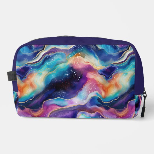 Ästhetische, farbige Regenbogen-Age-Glitzer-Textur Waschbeutel (Vorderseite)