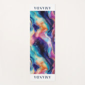 Ästhetische, farbige Regenbogen-Age-Glitzer-Textur Yogamatte (Vorderseite)