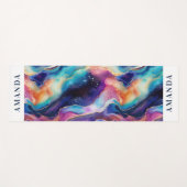 Ästhetische, farbige Regenbogen-Age-Glitzer-Textur Yogamatte (Vorderseite (Horizontal))