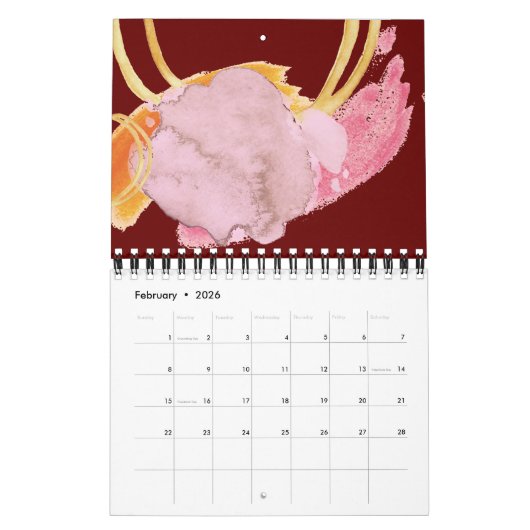 Ästhetische Farbpalette 2021 Kalender (Feb 2026)