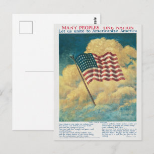Ästhetische Flagge der USA Postkarte