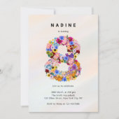 Ästhetische Flora 8. Geburtstag Frühjahrsgarten Th Einladung (Vorderseite)