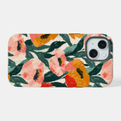 Ästhetische Floral iPhone 15 Tough Case Hülle (Rückseite (Horizontal))