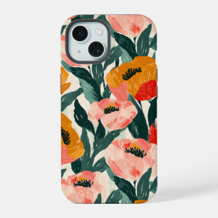 Ästhetische Floral iPhone 15 Tough Case Hülle