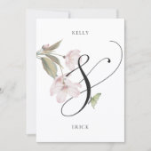 Ästhetische florale Hochzeit Einladung (Vorderseite)