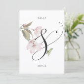 Ästhetische florale Hochzeit Einladung (Stehend Vorderseite)