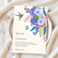 Ästhetische florale Vogelhochzeit