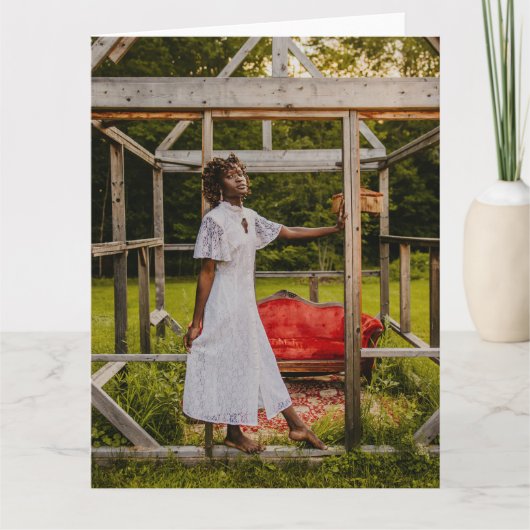 ästhetische Frauenportrait gefaltete Grußkarte Karte (Vorderseite)