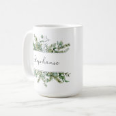 Ästhetische Frische Vegetation Persönliche Bezeich Kaffeetasse (Vorderseite Links)