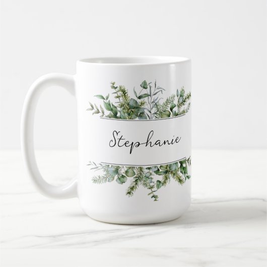 Ästhetische Frische Vegetation Persönliche Bezeich Kaffeetasse (Links)