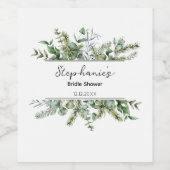 Ästhetische Frische Vegetation Persönlicher Name Weinetikett (Einzelnes Label)