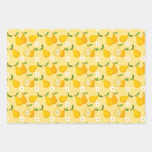 Ästhetische FruchtBirne Geschenkpapier Set (Vorderseite 3)