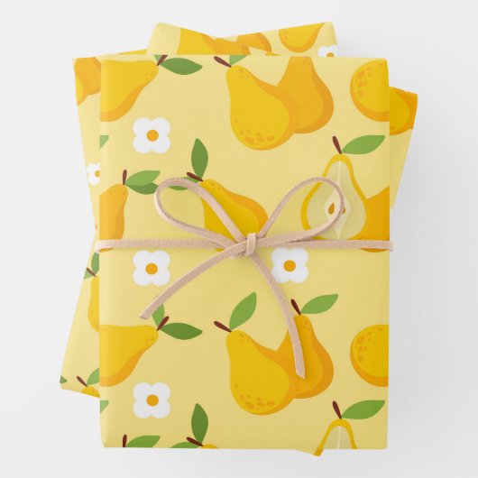 Ästhetische FruchtBirne Geschenkpapier Set (Beispiel)