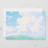 Ästhetische Frühlings-Aquarell-Hochzeit Save The Date (Rückseite)