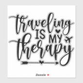 Ästhetische Funny Travel Quote Kalligrafie Aufkleber (Blatt)