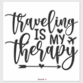 Ästhetische Funny Travel Quote Kalligrafie Aufkleber