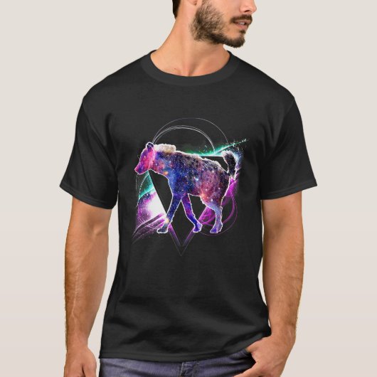 Ästhetische Galaxie Hyena T Shirt (Vorderseite)