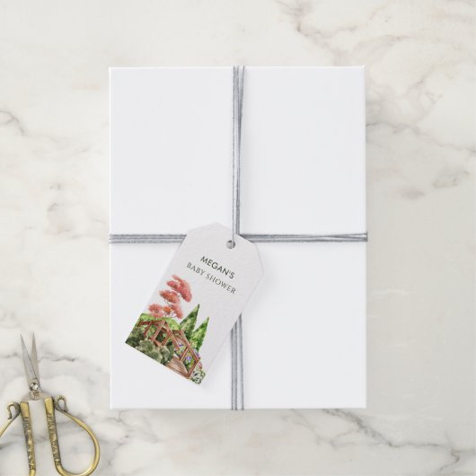 Ästhetische Gartenfeder Geschenkanhänger (Mit Garn)