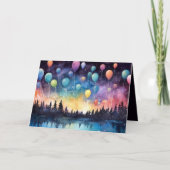 Ästhetische Geburtstagslandschaft Grußkarte Einladung (Vorderseite)