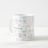 Ästhetische Gefälligkeit Blumenmuster Lineart Must Kaffeetasse (Vorderseite Links)