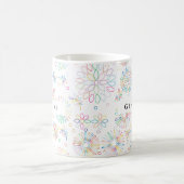 Ästhetische Gefälligkeit Blumenmuster Lineart Must Kaffeetasse (Mittel)