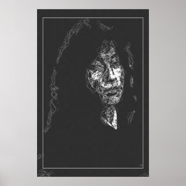 ästhetische geheimnisvolle Figur gegenüber abstrak Poster