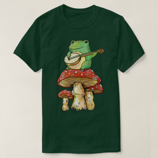 Ästhetische Gitarre Goblincore Natur Magischer Fun T-Shirt (Design vorne)