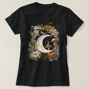 Ästhetische Goblincore-Cotagecore Moon Pilz T-Shirt