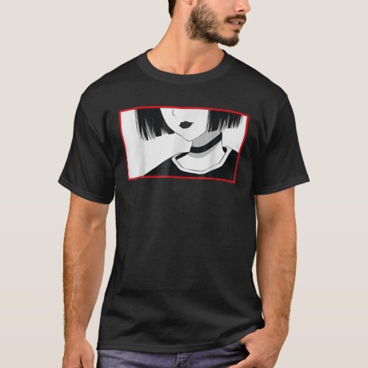 Ästhetische Goth Anime Girl - Soft Grunge Ästhetik T-Shirt (Vorderseite)