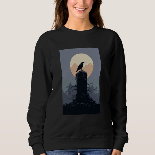 Ästhetische Gotik auf einem Grabstein Sweatshirt (Vorderseite)