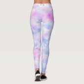 Ästhetische Gradient Pastel Wolken Sparkeln Leggings (Rückseite)