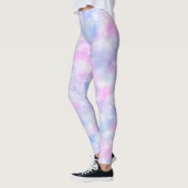 Ästhetische Gradient Pastel Wolken Sparkeln Leggings (Links)
