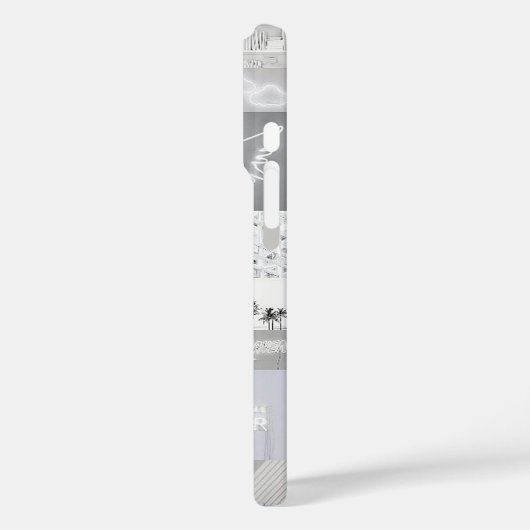 Ästhetische Grays Case-Mate iPhone Hülle (Rückseite / Links)