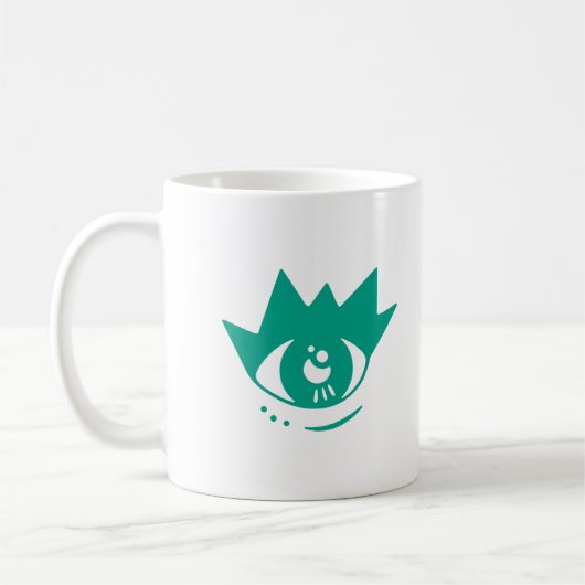 Ästhetische grüne Augen-Tasse Kaffeetasse (Links)