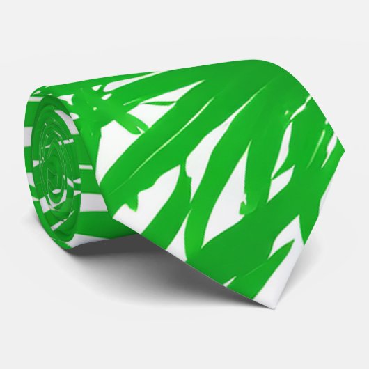 Ästhetische Grünpalme Blätter Tropical Krawatte (Gerollt)