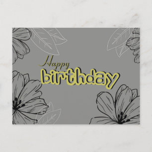 Ästhetische Happy Birthday Postkarte 