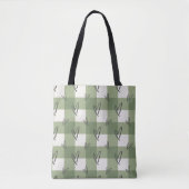 Ästhetische Hellgrüne Herz Gingham AOP-Tasche Tasche (Vorderseite)
