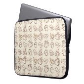 Ästhetische Herbst-Doodle-Muster-Laptoptasche Laptopschutzhülle (Vorderseite Links)