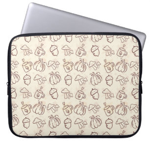 Ästhetische Herbst-Doodle-Muster-Laptoptasche Laptopschutzhülle