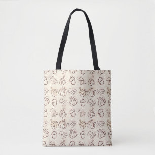 Ästhetische Herbst-Doodle-Muster-Tasche Tasche