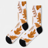 Ästhetische Herbstblätter, Fall Theme Muster Socken (Linkes Detail)