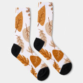 Ästhetische Herbstblätter, Fall Theme Muster Socken (Rechts)