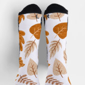 Ästhetische Herbstblätter, Fall Theme Muster Socken (Oben)