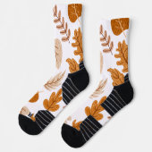 Ästhetische Herbstblätter, Fall Theme Muster Socken (Links)